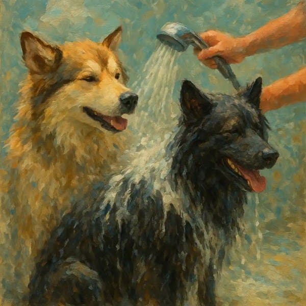 Top Tips for Bathing Double-Coated City Dogs