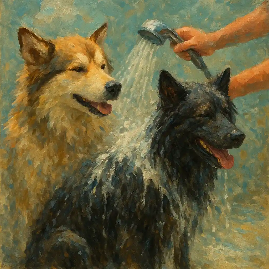 Top Tips for Bathing Double-Coated City Dogs